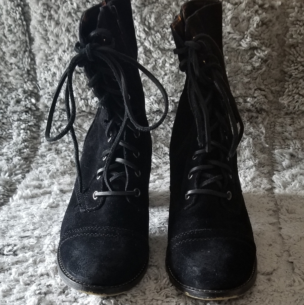 Suede Granny Boot